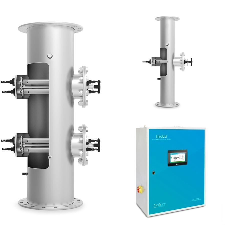 Ультрафиолетовая установка LIfetech TOP 33м3, DN125, 1kw, 18000h, Ручная очистка