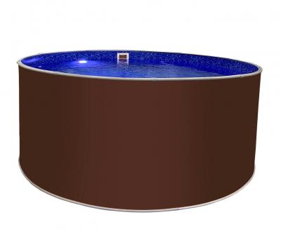 Круглый бассейн ЛАГУНА 3 х 1,25 м ; Темный шоколад, Чаша Мрамор 0.4/0.4 мм