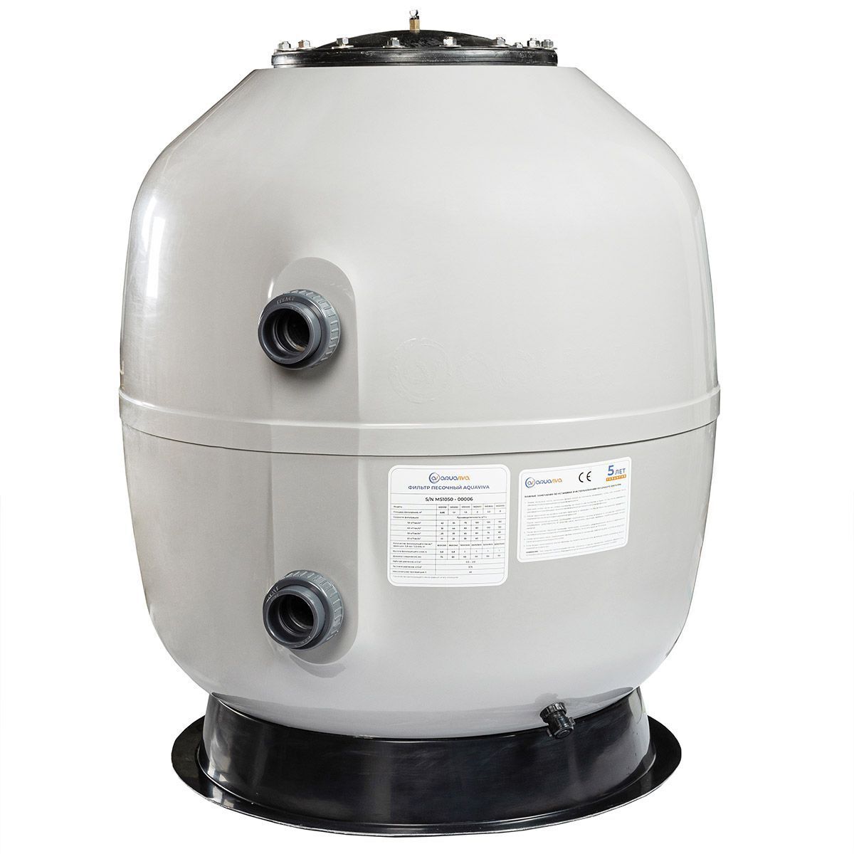 Фильтр AquaViva MS1250-M (62m3/h, 1250mm, 2024kg, 90mm, 2,5Бар)