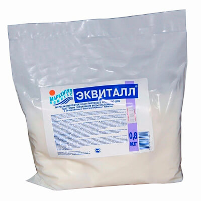 ЭКВИТАЛЛ, 0,8кг п/э пакет, гранулы, коагулянт (осветлитель) ударного действия