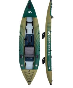 Надувная байдарка для рыбалки "Caliber Angling Kayak" 398x98см, насос, сиденье, киль, рюкзак, до 180