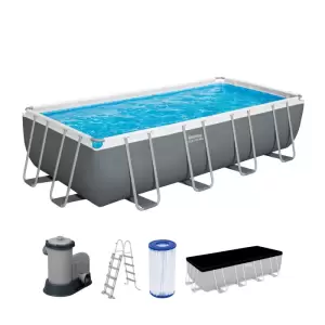 Каркасный бассейн Power Steel 549х274х122см, 14812л, фил.-насос 5678л/ч, лестница, тент