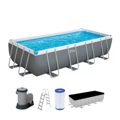 Каркасный бассейн Power Steel 549х274х122см, 14812л, фил.-насос 5678л/ч, лестница, тент