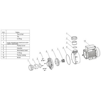 Насос AquaViva WTC120-CA 14 м3/ч (1.2HP, 220В)
