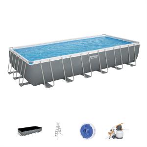Каркасный бассейн Power Steel 732х366х132см, 30045л, песч.фил.-нас. 5678л/ч, лестн., тент