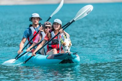 Надувная байдарка Kayak Glider-475 475x83х42см,3 весла, 3 сиденья, киль, до 230кг