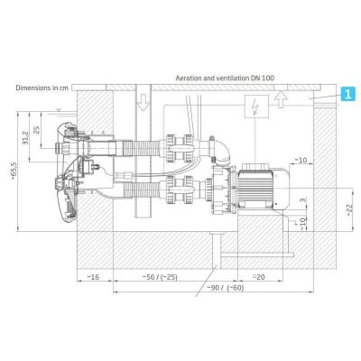 Противоток BADUJET Vogue, 58 м3/ч, с RGB прож. LED, 3~ 400/230 В, 3,18/2,60 кВт (ОСН. К-Т)