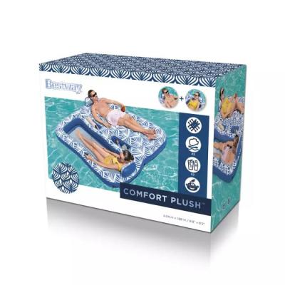 Надувной матрас-плот для плавания 204х188см "Comfort Plush Double" для двоих, до 180кг