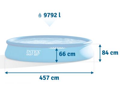 Бассейн Easy Set 457х84см, 9792л, фил.-насос 2006л/ч