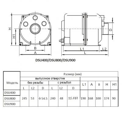 Компрессор одноступенчатый AquaViva DSU 900 (110 м3/ч, 220 В) , с подогревом воздуха 180 Вт