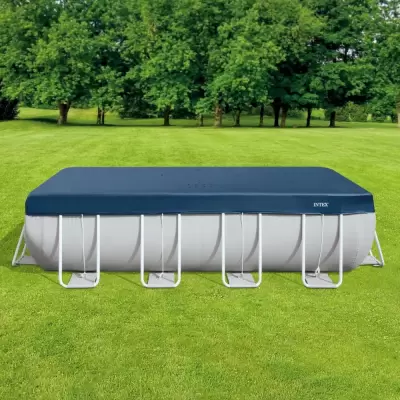 Тент для каркасного бассейна Rectangular Frame 400х200см Deluxe всесезонный (389х189х20см)