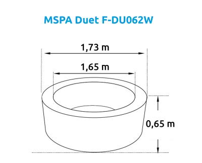 СПА-бассейн 173х65см "Duet" 930л, круглый, аэромассаж