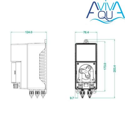 Перистальтический дозирующий насос AquaViva Cl/PH 7 л/ч (KTHX) с авто-дозацией, регулир.скор.