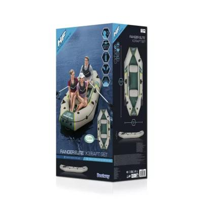 Надувная лодка "Ranger Elite X3 Raft Set" 295х130х46см, вёсла 152см, насос 62086, до 400кг