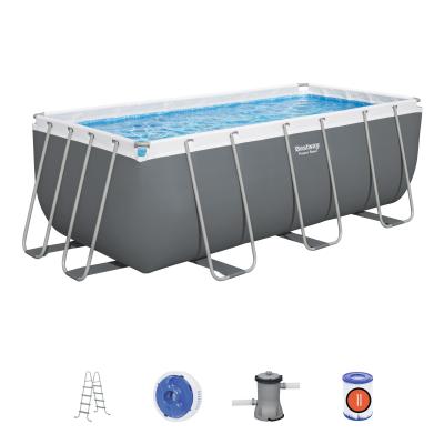 Каркасный бассейн Power Steel 412х201х122см, 8124л, фил.-насос 2006л/ч, лестница