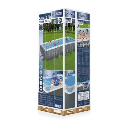 Каркасный бассейн Power Steel 640х274х132см, 19281л, песч.фил.-нас. 5678л/ч, лестн., тент, попл.-доз