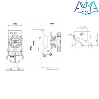 Дозирующий насос AquaViva универсальный 5 л/ч (AML200NPE0009) с ручной регулировкой