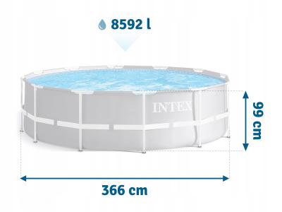 Каркасный бассейн Prism Frame 366х99см, 8592л, фил.-насос 2006л/ч, лестница