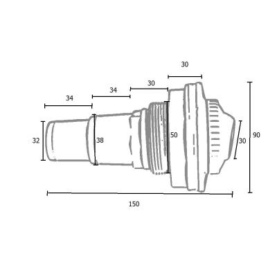 Форсунка Kokido Olimpic K004BU/W (ver2) стеновая (белая)