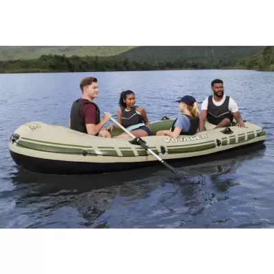 Надувная лодка "Voyager X4 Raft" 350х145см, вёсла 62064, насос 62003, до 480кг