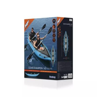 Надувной каяк "Cove Champion X2" 331х91см (331х88см), алюм.вёсло 230см, насос 62003, до 220кг