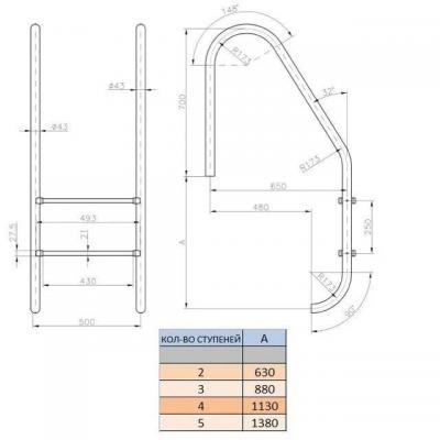 Лестница Kripsol Standard IP 3.D (3 ступ.)