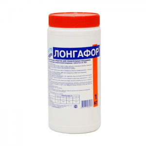 ЛОНГАФОР, 1кг ведро, табл.20гр, медленнорастворимый хлор для непрерывной дезинфекции воды