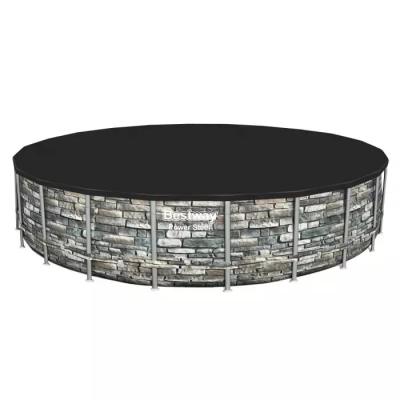 Каркасный бассейн Power Steel 671x132см "Камень" 40377л, фил.-нас. 9463л/ч, лестн., тент, попл.-доз.