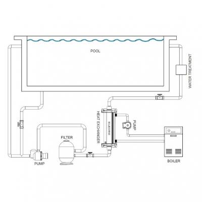 Теплообменник Elecro WHE 75 кВт (titanium)