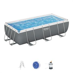 Каркасный бассейн Power Steel 404х201х100см, 6478л, песч.фил.-нас. 2006л/ч, лестница, попл.-дозатор