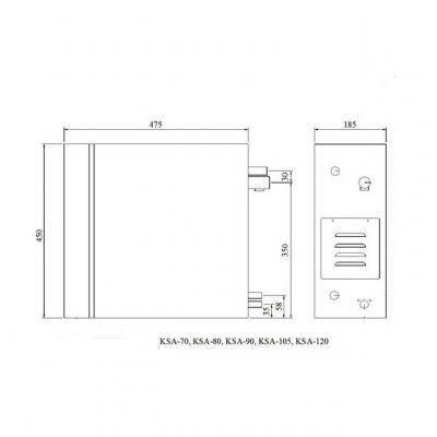 Парогенератор Coasts KSA-90 9 кВт 220v с выносным пультом