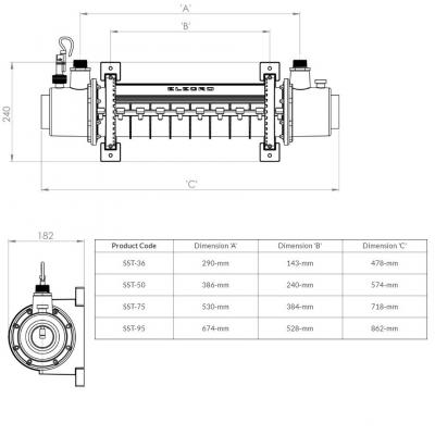 Теплообменник Elecro SST 50 кВт