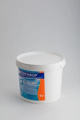 ЛОНГАФОР, 5кг ведро, табл.100гр, медленнорастворимый хлор для непрерывной дезинфекции воды