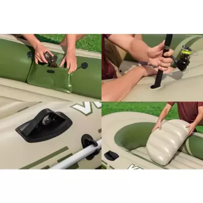 Надувная лодка "Voyager X4 Raft" 350х145см, вёсла 62064, насос 62003, до 480кг