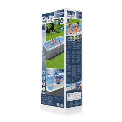 Каркасный бассейн Power Steel 412х201х122см, 8124л, фил.-насос 2006л/ч, лестница