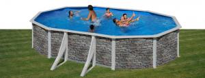 Овальный бассейн, серия "CERDENA" 500x300x120см, имитация Камень