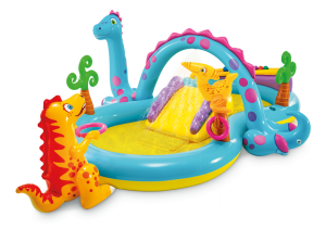 Игровой центр 302х229х112см "Динолэнд" с разбрыз., горкой и игрушками, 290л, до 81кг, от 2 лет