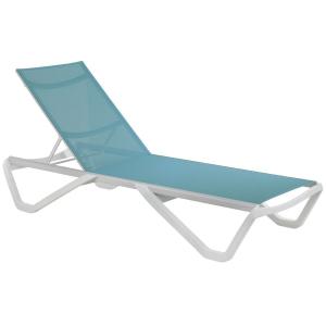 Шезлонг Aquaviva WAVE белый/берюзовый