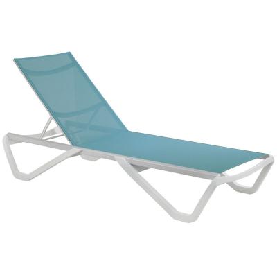 Шезлонг Aquaviva WAVE белый/берюзовый