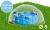 Круглый купольный тент павильон Pool Tent 5,0м для бассейнов и СПА, серый