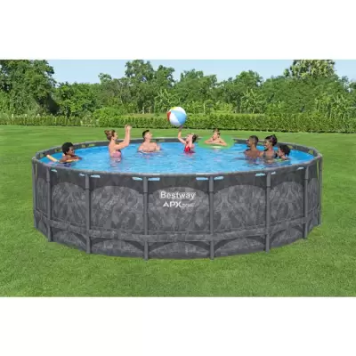 Каркасный бассейн 549х132см "APX 365", 26000л, песочный фильтр-насос, лестница, тент, полисферы