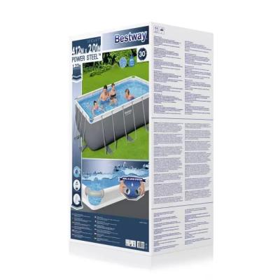 Каркасный бассейн Power Steel 412х201х122см, 8124л, песч.фил.-нас. 3028л/ч, лестница