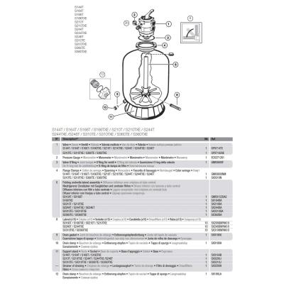 Фильтр песочный 6м3/ч Hayward ProTop c вверх.подк