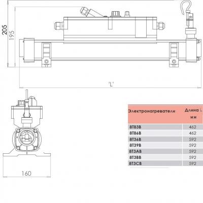 Электронагреватель Elecro Flow Line 8Т83В Titan 3 кВт 230В