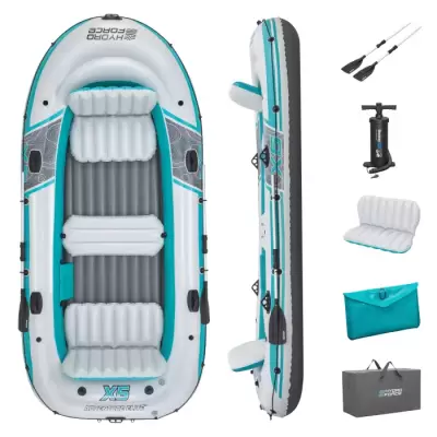 Надувная лодка "Adventure Elite X5 Raft Set" 364х166см, вёсла 62064, насос 62086,  до 600кг