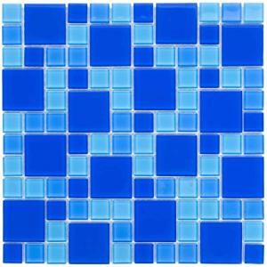 Мозаика стеклянная Aquaviva Cristall Dark Blue DCM306 (48 мм)