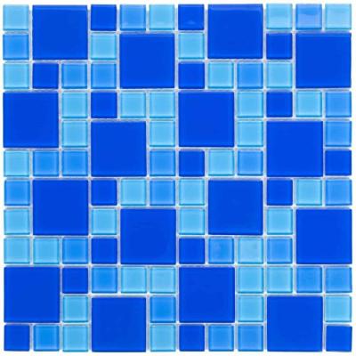 Мозаика стеклянная Aquaviva Cristall Dark Blue DCM306 (48 мм)