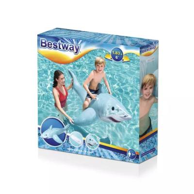 Надувная игрушка-наездник 183x102см "Реалистичная акула" с ручками, до 45кг, от 3 лет