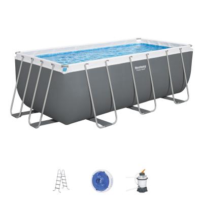 Каркасный бассейн Power Steel 412х201х122см, 8124л, песч.фил.-нас. 3028л/ч, лестница