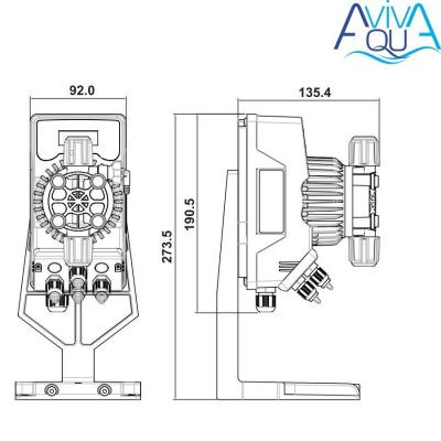 Дозирующий насос AquaViva Ph/Cl 5л/ч (DRP200NPE0005) с авто. регулир.